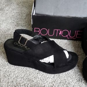 Corkys Boutique Lenox Wedge Slingback Sandals